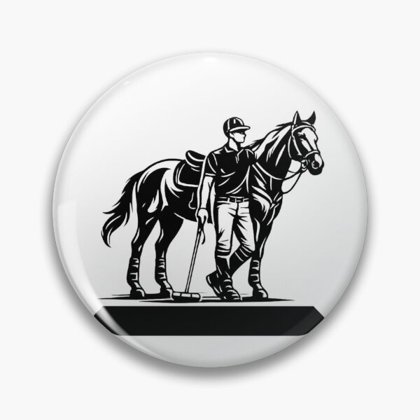 Item preview, Elegant Polo Rider with Horse -Minimal Equestrian Illustration. designed and sold by Lylysun.