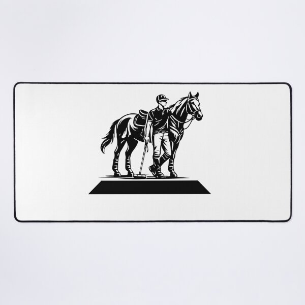 Item preview, Elegant Polo Rider with Horse -Minimal Equestrian Illustration. designed and sold by Lylysun.