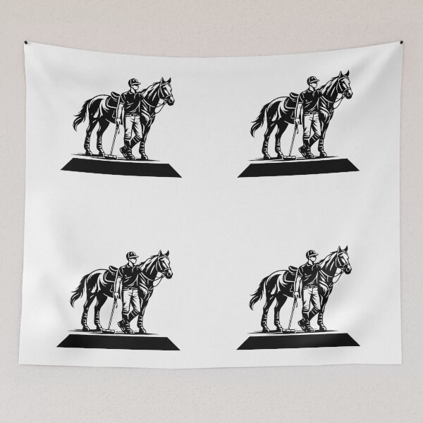 Item preview, Elegant Polo Rider with Horse -Minimal Equestrian Illustration. designed and sold by Lylysun.