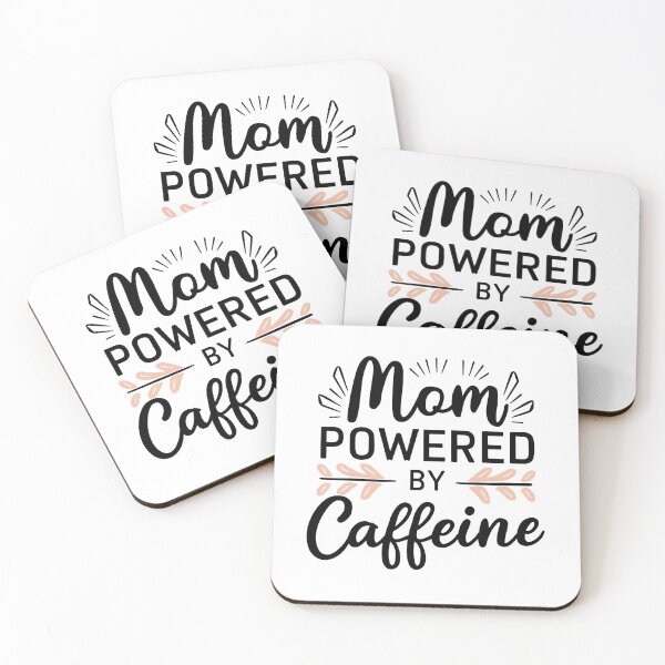 Item preview, Mom Powered by Caffeine – Funny Coffee Mom Design designed and sold by CyfroweMysli.