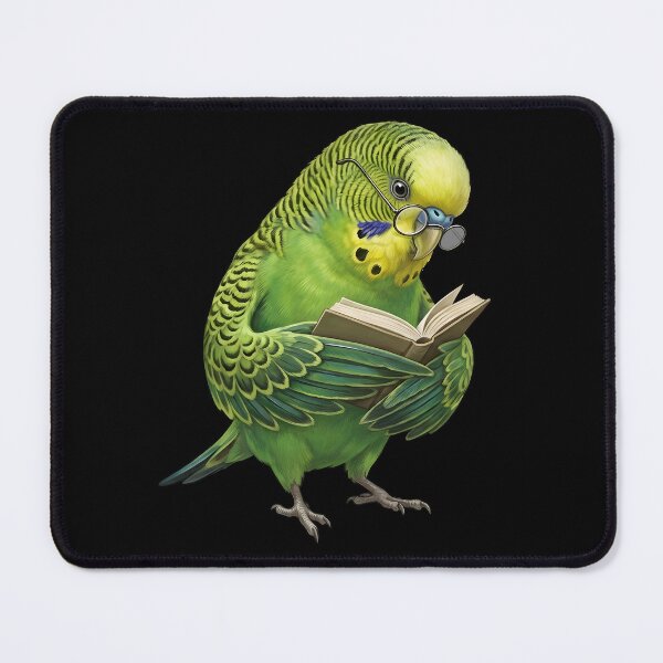 Item preview, Funny Green Budgerigar Parrots Reading Book Bird Lover designed and sold by TerryConnells.