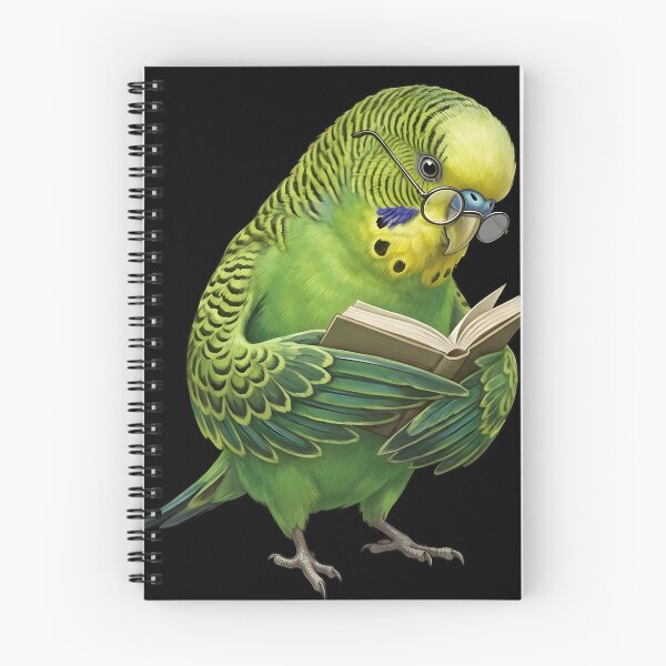 Item preview, Funny Green Budgerigar Parrots Reading Book Bird Lover designed and sold by TerryConnells.