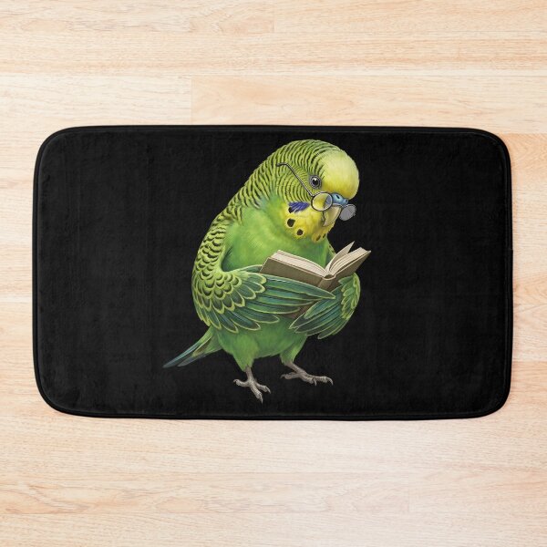 Item preview, Funny Green Budgerigar Parrots Reading Book Bird Lover designed and sold by TerryConnells.