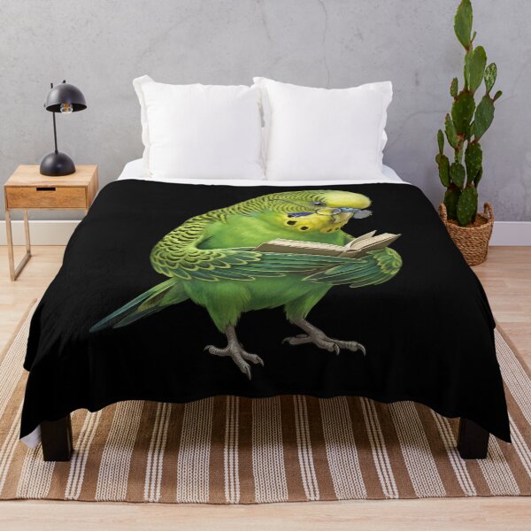 Item preview, Funny Green Budgerigar Parrots Reading Book Bird Lover designed and sold by TerryConnells.