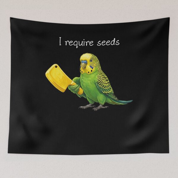 Item preview, Funny Green Budgerigar Parrot Require Seeds Bird Lover designed and sold by TerryConnells.