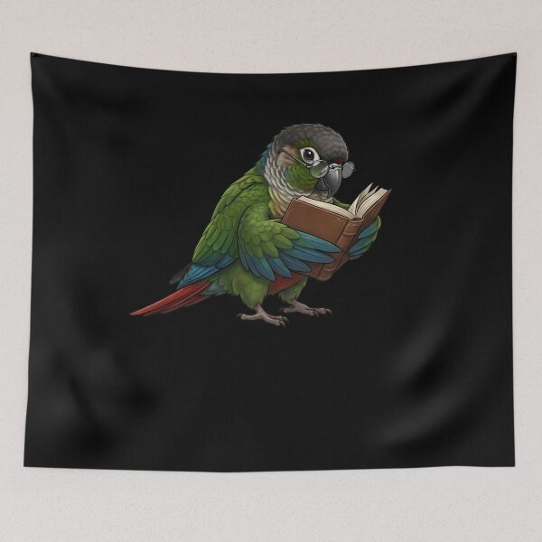 Item preview, Funny Green Cheek Conure Parrots Reading Book Bird Lover designed and sold by TerryConnells.