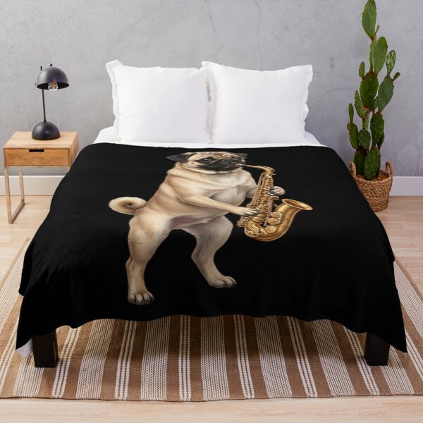 Item preview, Pug Playing Saxophone Player Saxophonist Dog Lover designed and sold by DoodleTortle.
