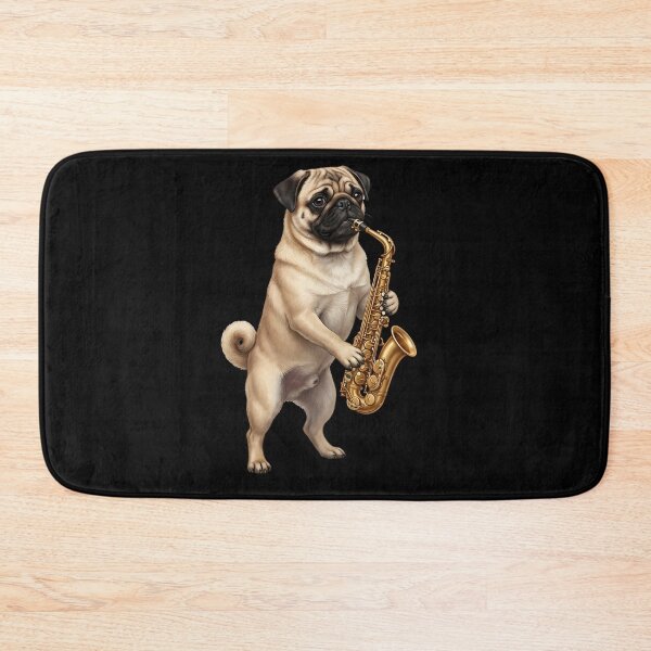 Item preview, Pug Playing Saxophone Player Saxophonist Dog Lover designed and sold by DoodleTortle.