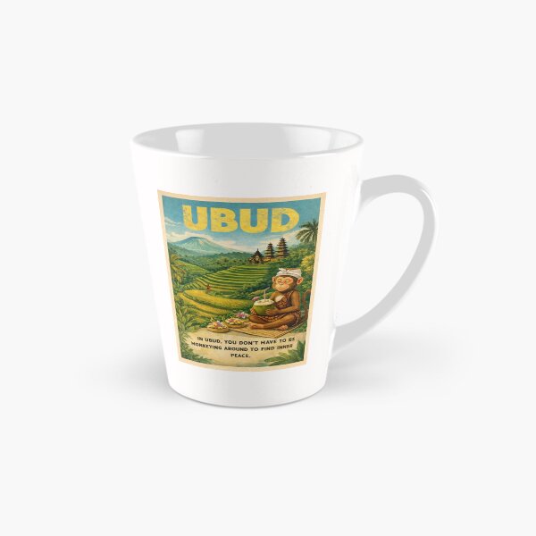Item preview, Ubud Bali Rice Terraces with Temple and Peaceful Monkey designed and sold by Places On Earth.