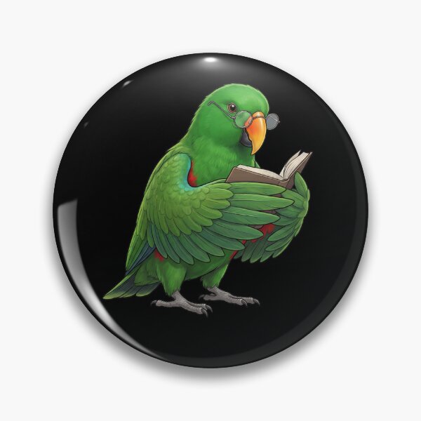 Item preview, Funny Green Eclectus Parrots Reading Book Bird Lover designed and sold by TerryConnells.