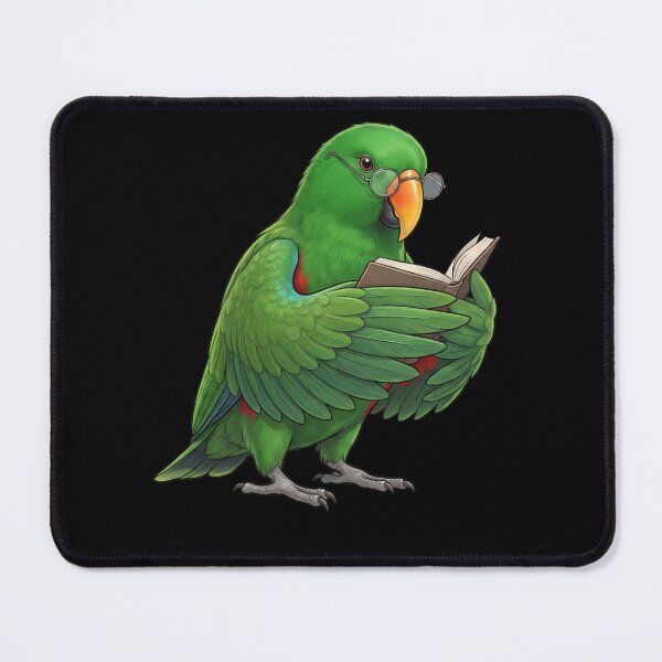 Item preview, Funny Green Eclectus Parrots Reading Book Bird Lover designed and sold by TerryConnells.