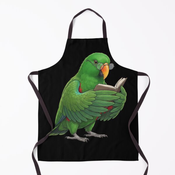 Item preview, Funny Green Eclectus Parrots Reading Book Bird Lover designed and sold by TerryConnells.