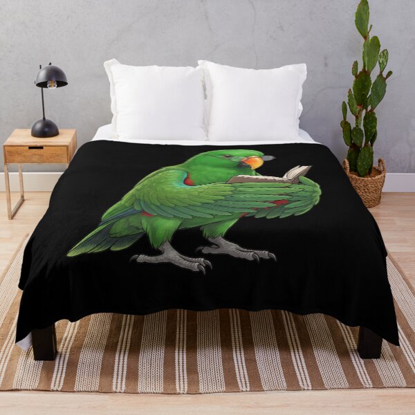 Item preview, Funny Green Eclectus Parrots Reading Book Bird Lover designed and sold by TerryConnells.