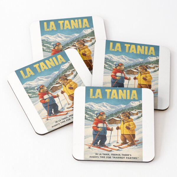 Item preview, La Tania France Alpine Ski Village with Marmots designed and sold by Places On Earth.
