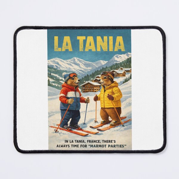 Item preview, La Tania France Alpine Ski Village with Marmots designed and sold by Places On Earth.