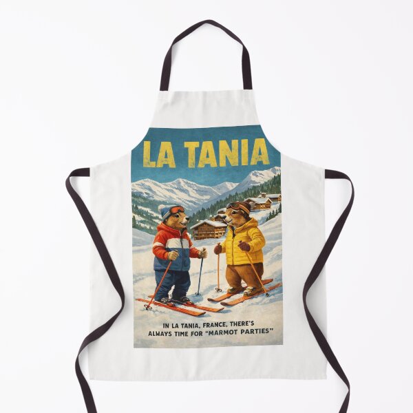 Item preview, La Tania France Alpine Ski Village with Marmots designed and sold by Places On Earth.