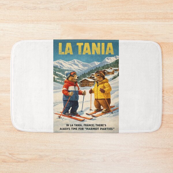 Item preview, La Tania France Alpine Ski Village with Marmots designed and sold by Places On Earth.
