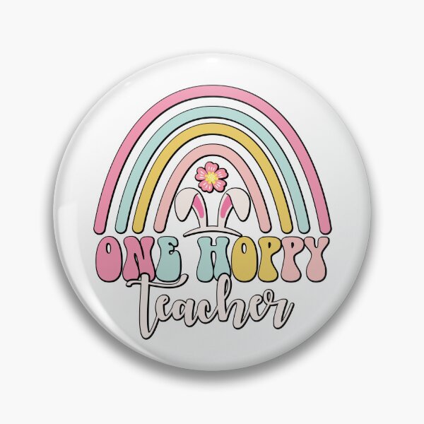 Artikelvorschau, Ein fröhlicher Lehrer Pastell-Regenbogenhase entworfen und verkauft von QuietBloom80.