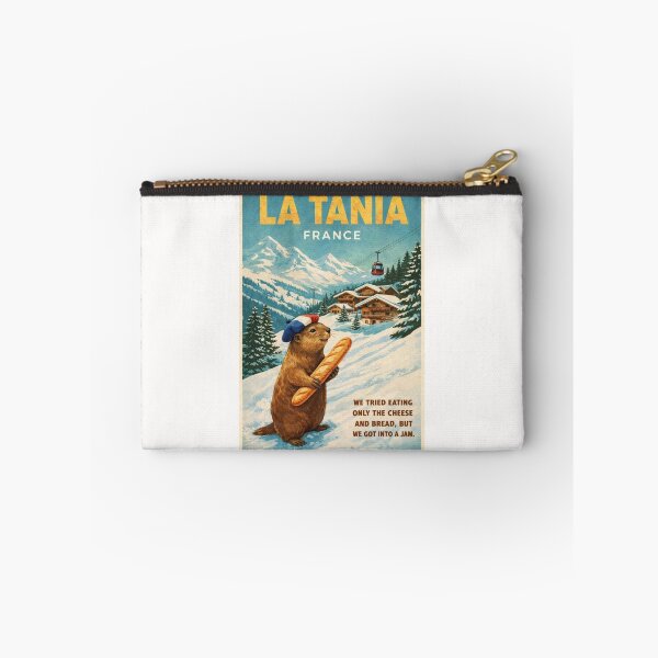 Item preview, La Tania France Alpine Village with Marmot and Baguette designed and sold by Places On Earth.