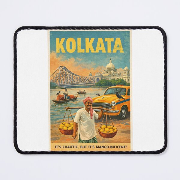 Item preview, Kolkata India Howrah Bridge and Hooghly River Street Scene designed and sold by Places On Earth.