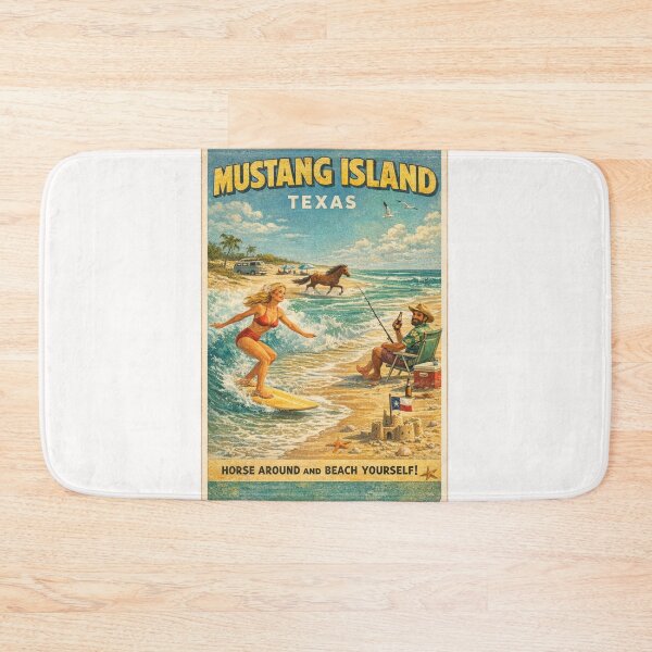Item preview, Mustang Island Texas Gulf Coast Beach Surf Scene designed and sold by Places On Earth.