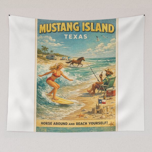 Item preview, Mustang Island Texas Gulf Coast Beach Surf Scene designed and sold by Places On Earth.