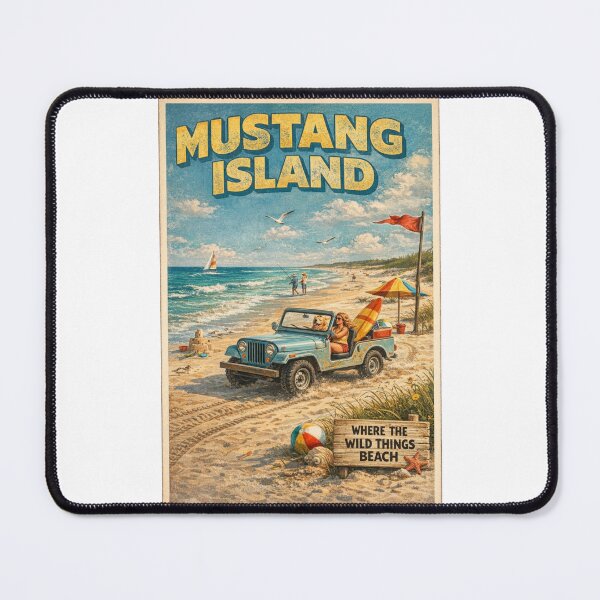 Item preview, Mustang Island Texas Gulf Coast Beach Road Scene designed and sold by Places On Earth.