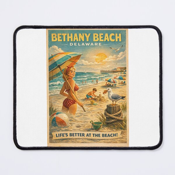 Item preview, Bethany Beach Delaware Retro Summer Beach Scene designed and sold by Places On Earth.