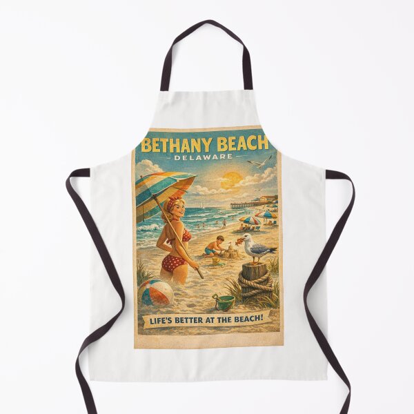 Item preview, Bethany Beach Delaware Retro Summer Beach Scene designed and sold by Places On Earth.