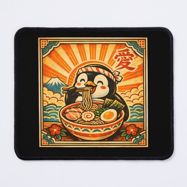 Item preview, Penguin Eating Ramen Funny Japanese designed and sold by JODYSMORGAN.