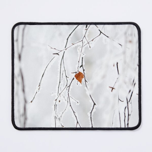 Item preview, Frosted Winter Branch with Single Leaf designed and sold by katifinell.