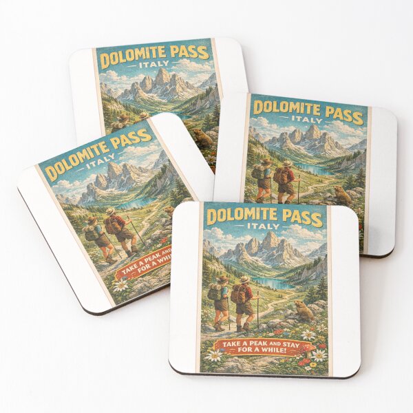 Item preview, Dolomite Pass Italy Vintage Alpine Lake and Peaks designed and sold by Places On Earth.