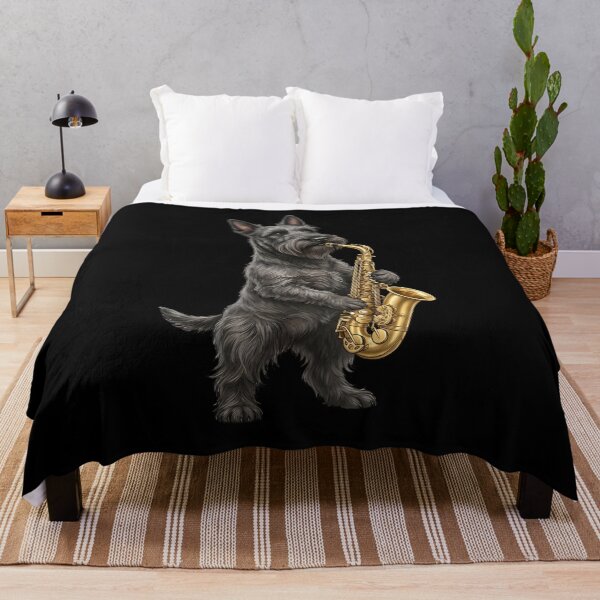 Item preview, Scottish Terrier Playing Saxophone Player Saxophonist Dog Lover designed and sold by DoodleTortle.