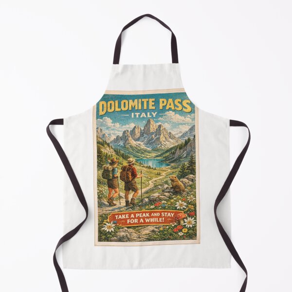 Item preview, Dolomite Pass Italy Vintage Alpine Lake and Peaks designed and sold by Places On Earth.