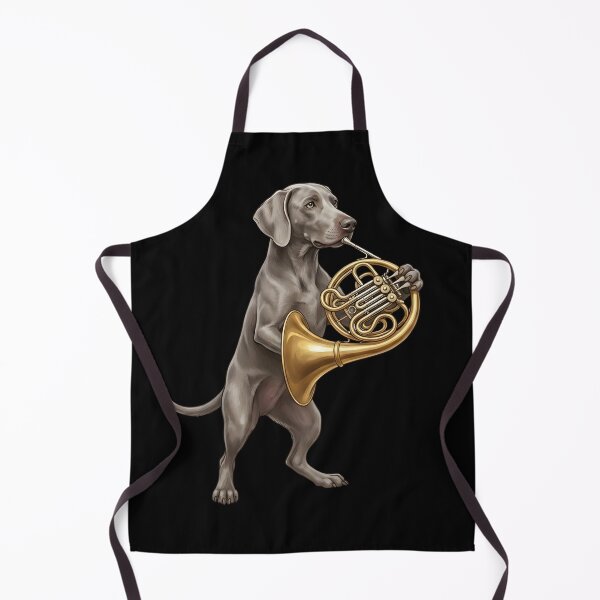 Item preview, Weimaraner Playing French Horn Player Dog Lover designed and sold by DoodleTortle.