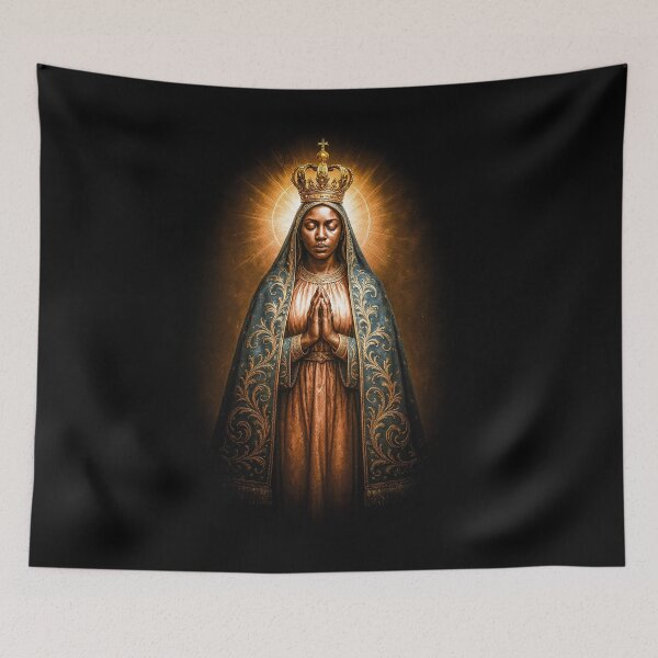 Item preview, Black Madonna Virgin Mary – Sacred Christian Art T-Shirt designed and sold by PSYNOVA.
