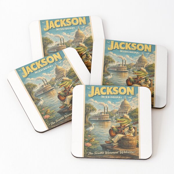Item preview, Jackson Mississippi Retro Riverboat and Blues Scene designed and sold by Places On Earth.