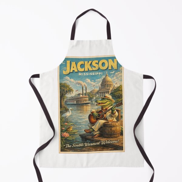 Item preview, Jackson Mississippi Retro Riverboat and Blues Scene designed and sold by Places On Earth.