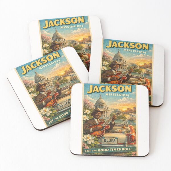 Item preview, Jackson Mississippi Blues Music Retro Travel Scene designed and sold by Places On Earth.