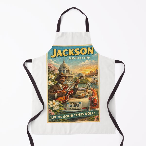 Item preview, Jackson Mississippi Blues Music Retro Travel Scene designed and sold by Places On Earth.