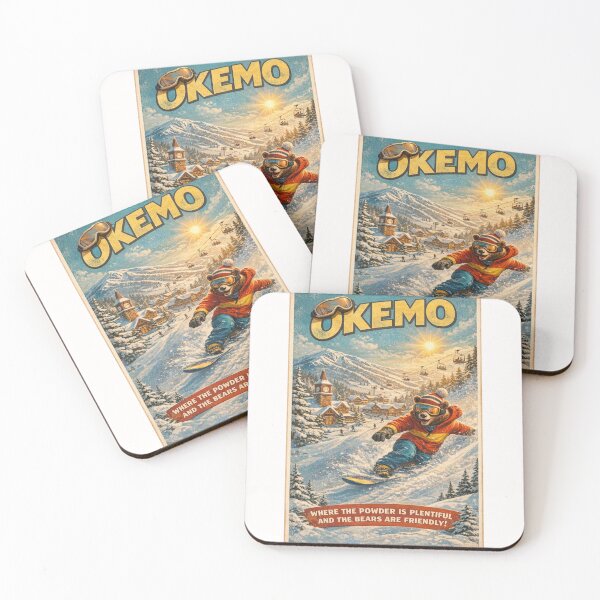 Item preview, Okemo Vermont Vintage Ski Resort Snowboard Bear  designed and sold by Places On Earth.