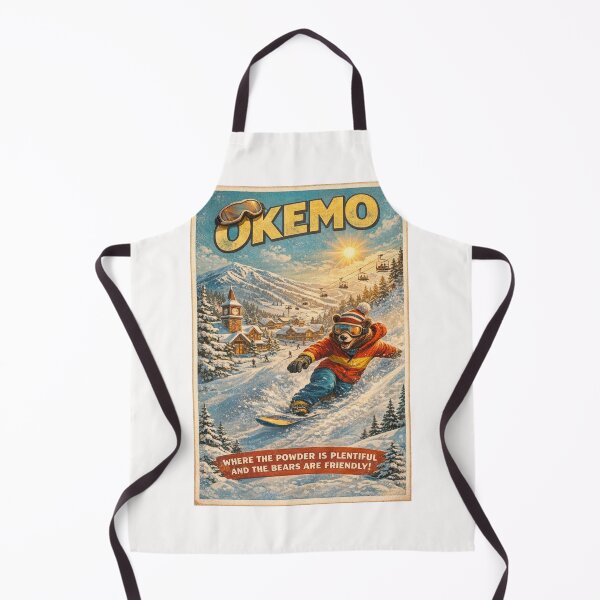 Item preview, Okemo Vermont Vintage Ski Resort Snowboard Bear designed and sold by Places On Earth.