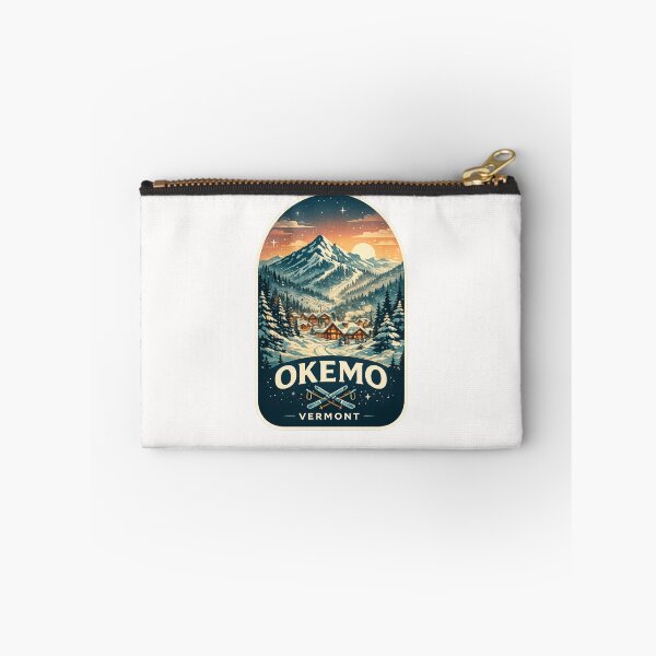 Item preview, Okemo Vermont Retro Ski Village Winter Mountain Scene designed and sold by Places On Earth.