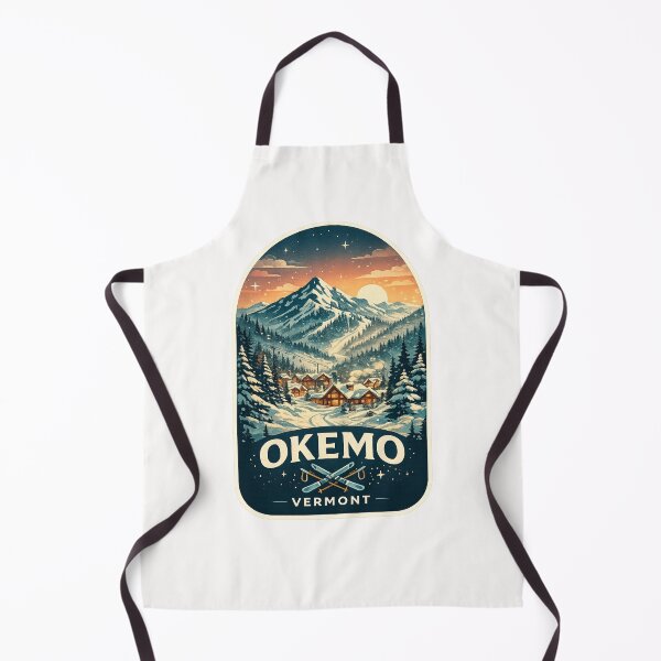Item preview, Okemo Vermont Retro Ski Village Winter Mountain Scene designed and sold by Places On Earth.