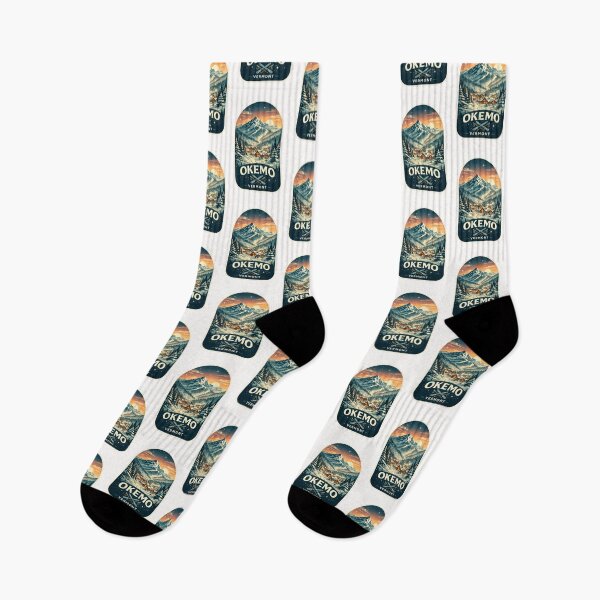 Item preview, Okemo Vermont Retro Ski Village Winter Mountain Scene designed and sold by Places On Earth.