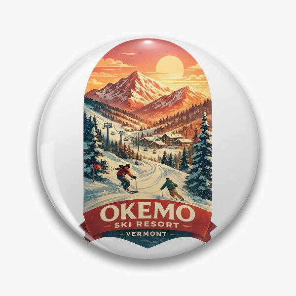 Item preview, Okemo Ski Resort Vermont Retro Sunset Ski Mountain designed and sold by Places On Earth.