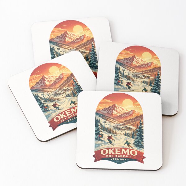 Item preview, Okemo Ski Resort Vermont Retro Sunset Ski Mountain designed and sold by Places On Earth.