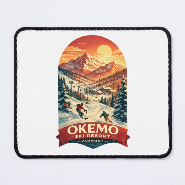 Item preview, Okemo Ski Resort Vermont Retro Sunset Ski Mountain designed and sold by Places On Earth.