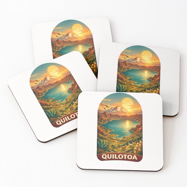Item preview, Quilotoa Ecuador Vintage Crater Lake Andes Landscape designed and sold by Places On Earth.