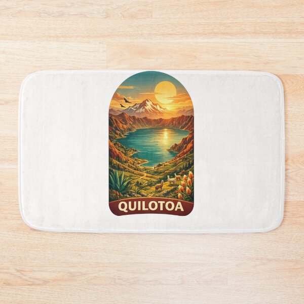 Item preview, Quilotoa Ecuador Vintage Crater Lake Andes Landscape designed and sold by Places On Earth.